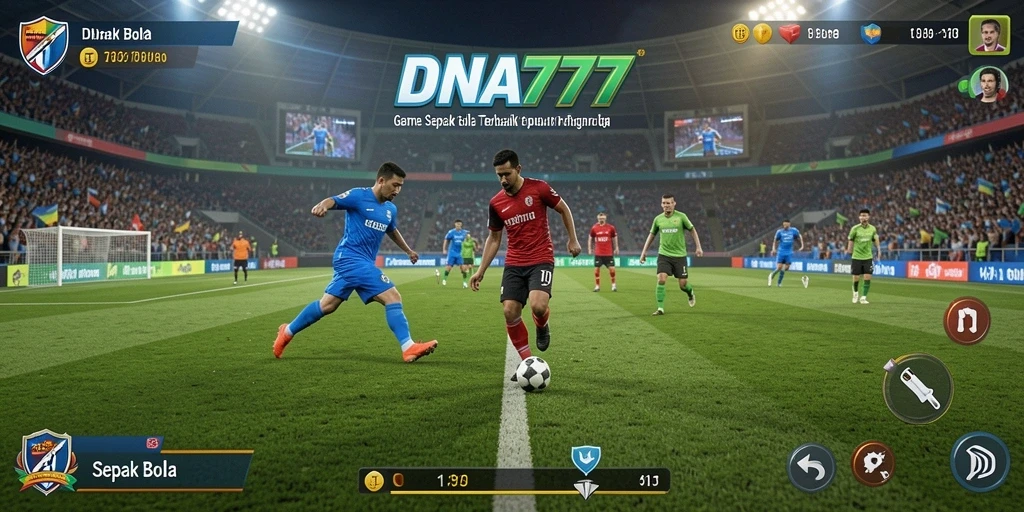 Tampilan utama game Sepak Bola dengan gameplay yang dinamis.