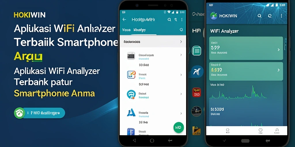 Tampilan antarmuka HOKIWIN yang menampilkan fungsi analisis WiFi.