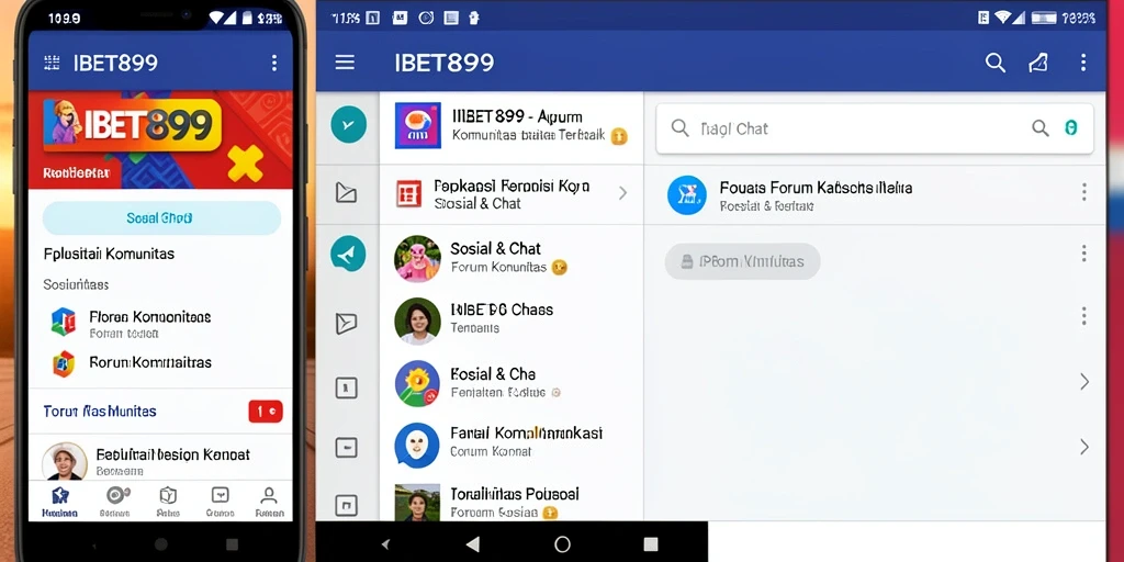 Tampilan antarmuka utama aplikasi Forum Komunitas IBET899.