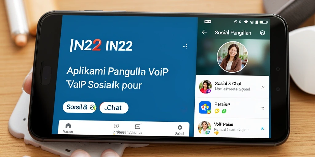 Antarmuka pengguna IN22 yang sederhana dan fungsional untuk panggilan VoIP.