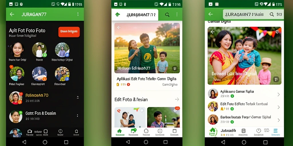 Antarmuka aplikasi JURAGAN77 yang intuitif dan fungsional untuk mengedit gambar.