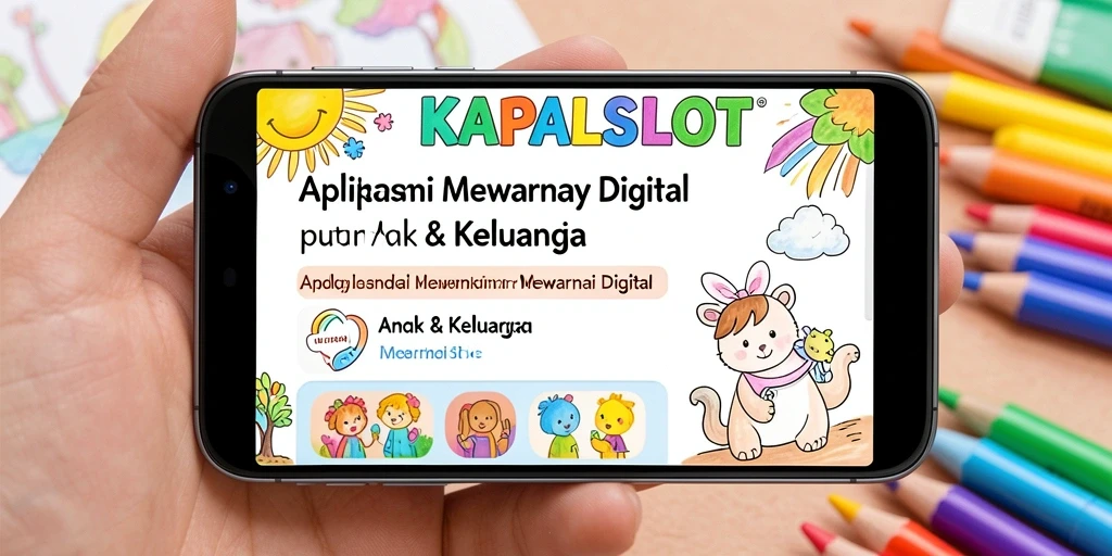 Tampilan antarmuka KAPALSLOT yang ramah anak dan berwarna-warni.