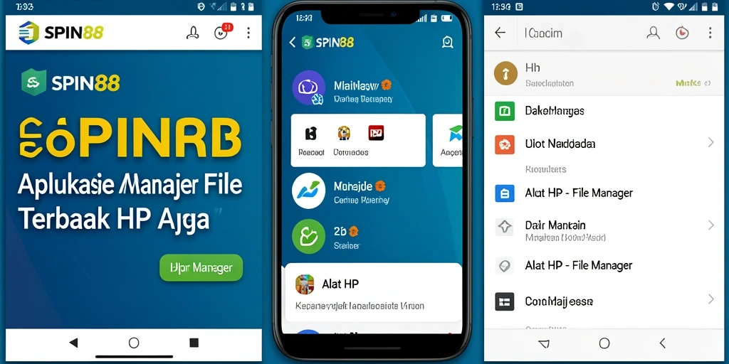 Tampilan antarmuka aplikasi SPIN88 untuk manajer file yang mudah digunakan.