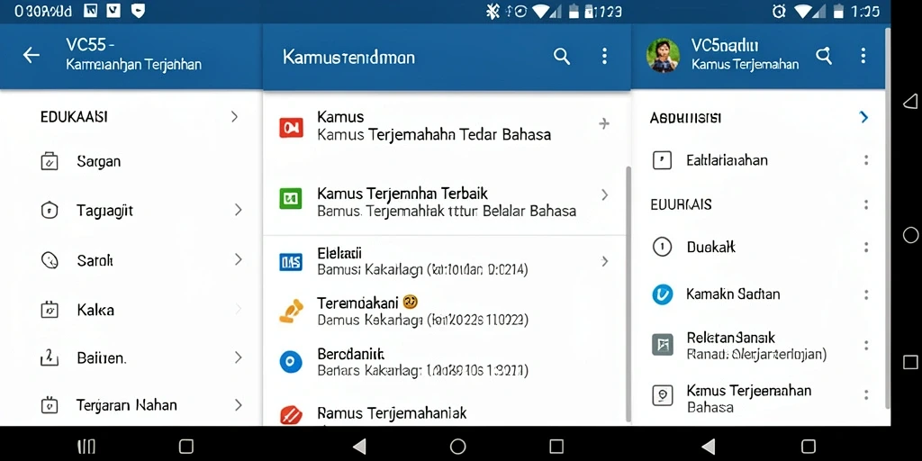 Antarmuka VC55 yang intuitif untuk terjemahan cepat.
